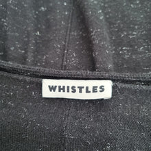 Load image into Gallery viewer, Whistles Jumper Dress Black Fine Knitted 12 Sparkly Mini Long Sleeves Sweater