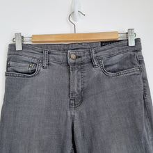 Load image into Gallery viewer, AllSaints Jeans Mast Fit W 28 Skinny Grey Panel Raw Hem Stretch Low Rise Grunge