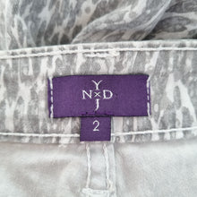 Load image into Gallery viewer, NYDJ Leopard Print Jeans UK 6 Beige Slim Fit Stretch Denim Mid Rise Animal