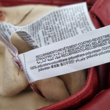 Load image into Gallery viewer, Zara Faux Leather Trousers Large Dark Red Skinny Ankle Zip High Rise Pockets