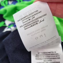 Load image into Gallery viewer, Oui Top Blouse Oversized Floral Print UK 14 Cotton Blend Blue Green Short Sleeve