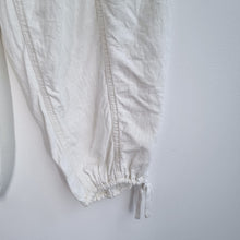 Load image into Gallery viewer, Next Cargo Harem Trousers UK 10 Cream Relaxed Fit Linen Blend Pockets Cuffed