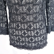 Load image into Gallery viewer, Isabel Marant Top Lace Black Crochet Fitted Boho Stretch Blouse Size 2 Medium
