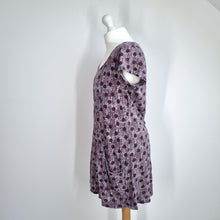 Load image into Gallery viewer, White Stuff Tunic Top Burgundy UK 16 Polka Dot Pockets Jersey 100% Cotton Scoop