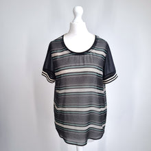 Load image into Gallery viewer, Scotch & Soda Blouse Small Maison Scotch À La Belle Étoile Sheer Striped Black