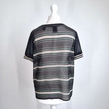 Load image into Gallery viewer, Scotch & Soda Blouse Small Maison Scotch À La Belle Étoile Sheer Striped Black