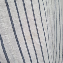 Load image into Gallery viewer, Principles Striped Midi Skirt UK 18 White Blue Cotton A Line Asymmetric Lined