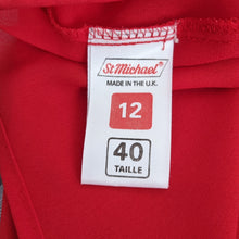 Load image into Gallery viewer, Vintage St Michael Blouse Bright Red Peter Pan Collar UK 12 Fits 8 10 Shirt 80s