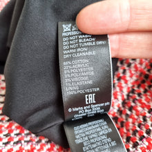 Load image into Gallery viewer, M&S Tweed Midi Skirt UK 14 Red Fringed Pencil Boucle Lined Wrap Office Smart