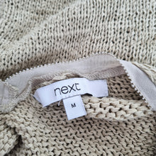 Load image into Gallery viewer, Next Knitted Vest Top Beige Medium Layered Hem Cami Bow Blouse Natural V Neck