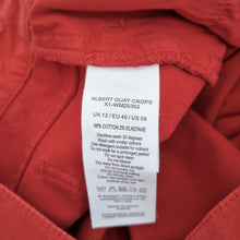 Load image into Gallery viewer, Seasalt Cornwall Albert Quay Crops Trousers Jeans Rust Red Capri Stretch Mid 12