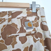 Load image into Gallery viewer, Carhartt Camo Trousers Men's Sid Pants Brown Chinos Beige Workwear Army 30 x 32