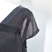 Load image into Gallery viewer, Principles Party Dress Black UK 14 Beaded Sparkly Lined Chiffon Cocktail Sequins