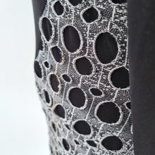 Load image into Gallery viewer, Joseph Ribkoff Dress Black Grey Long Sleeves Skater Cowl Neck Jersey Work UK 8