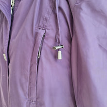Load image into Gallery viewer, M&S Coat Shower Resistant Purple Per Una Rain Removable Hood Waterproof Small
