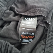 Load image into Gallery viewer, Yours Wide Leg Trousers 26 28 Plus Size Black Pockets Palazzo Elastic High Waist