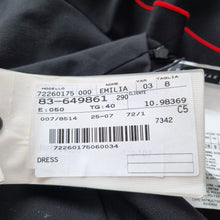 Load image into Gallery viewer, Sportmax Dress Black NEW Wool Skater Max Mara Ruffles Long Sleeves Mini UK 8