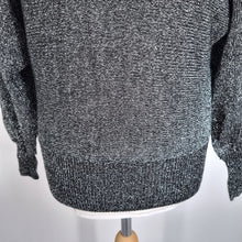 Load image into Gallery viewer, Vintage Richards Jumper Metallic Sparkle Embellished UK 14/16 Silver Grey Knit