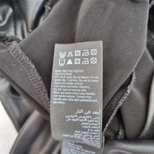 Load image into Gallery viewer, Mint Velvet Leggings Black Faux Leather Look High Rise Stretch Small Short