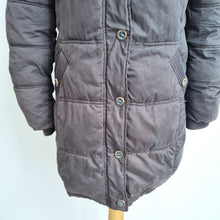Load image into Gallery viewer, Mantaray Puffer Coat Grey UK 14 Faux Fur Hooded Padded Winter Pockets Jacket