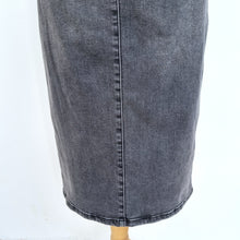 Load image into Gallery viewer, Free People Denim Skirt Midi Black Pencil Slit Pockets We The Free Jeans W 30