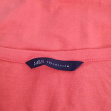 Load image into Gallery viewer, M&S Maxi T-Shirt Dress Coral UK 16 Short Sleeves Stretch Viscose Casual Relaxed