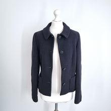 Load image into Gallery viewer, L.K. Bennett Blazer Black Wool Blend UK 12 Jacket Smart Tailored Beaded Button