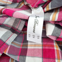 Load image into Gallery viewer, Joe Browns Shirt Plaid Removable Hood Check Snap Pink Cotton Tunic Plus Size 32