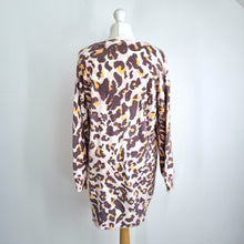 Load image into Gallery viewer, Oliver Bonas Jumper Dress UK 10 Leopard Print Knit Animal Mini Tunic Casual