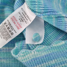 Load image into Gallery viewer, Oliver Bonas Shirt Dress Knitted Blue Scalloped Button Down A Line Casual 6 8