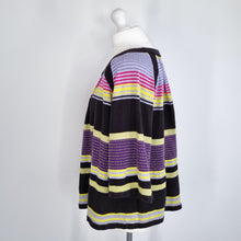 Load image into Gallery viewer, Pringle of Scotland Jumper 100% Cotton Knit 1815 Striped Multicoloured Fine XL