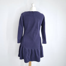 Load image into Gallery viewer, Chinti and Parker Dress Skater Navy Long Sleeves Sweater Cotton Casual Medium