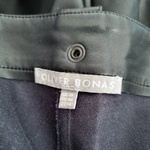 Load image into Gallery viewer, Oliver Bonas Trousers Faux Leather Size 18 Black Wide Leg Pockets High Rise