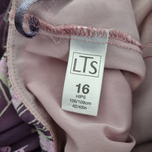 Load image into Gallery viewer, Long Tall Sally Skirt Maxi 16 18 Bias Cut Fit & Flare Purple Floral Print Lined