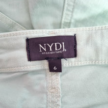 Load image into Gallery viewer, NYDJ Sheri Slim Jeans Mint Green Straight Leg Women’s UK 10 US 6 Lift & Tuck