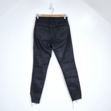Load image into Gallery viewer, AllSaints Studded Black Jeans Miller Coated Waxed Skinny Grunge Cropped W 28