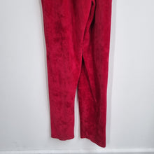 Load image into Gallery viewer, Vintage 80s Velour Jumpsuit Red Tribal Graphic UK Made Oversized Unisex M