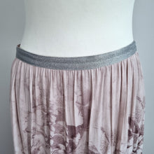 Load image into Gallery viewer, Mint Velvet Maxi Skirt Meadow Print Brown Coral Pleated Lined Party Viscose 12