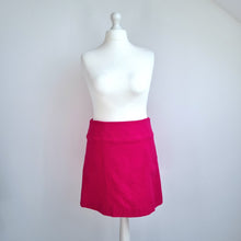 Load image into Gallery viewer, Hobbs Skirt Hot Pink Mini A Line 100% Wool Lined Flare Work Bright Neon Size 14