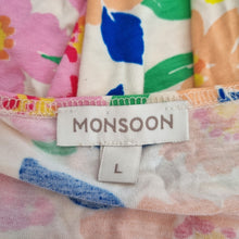 Load image into Gallery viewer, Monsoon Maxi Dress Casual Floral Print Jersey Multi Milkmaid Stretch Size Large