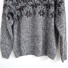 Load image into Gallery viewer, Next Fair Isle Jumper Men’s Large Grey Nordic Pattern Wool Blend Winter Knit