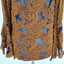 Load image into Gallery viewer, & Other Stories Blouse Silk Blend Paisley Jacquard Flared Sleeves Party Top 8