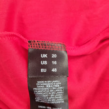 Load image into Gallery viewer, Joanna Hope Lace Dress Red UK 20 Maxi Lined Christmas Party Floral Short Sleeves