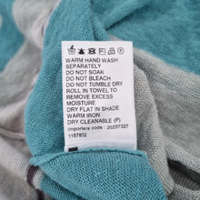 Load image into Gallery viewer, Yarra Trail 100% Linen Cardigan XL Striped Open Front Top Knit Tunic Grey Vest
