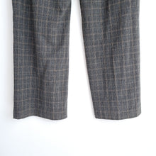 Load image into Gallery viewer, East Trousers Tweed Check Grey Straight Wide Leg Tailored Dress Pants Work 16