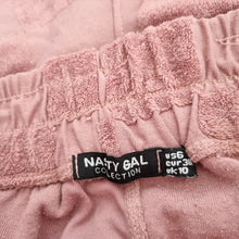 Load image into Gallery viewer, Nasty Gal Co-Ord Set Pink Towelling Shirt UK 8 Shorts UK 10 Loungewear Summer