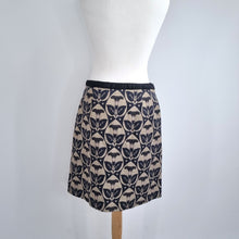 Load image into Gallery viewer, Hoss Intropia Skirt Gold Jacquard A Line Pockets Work Party Above Knee Cotton 10