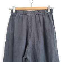 Load image into Gallery viewer, Arket Trousers 100% Linen XS Faded Black Pockets Wide Leg Relaxed High Rise