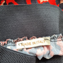 Load image into Gallery viewer, Made in Italy Skirt Pleated Leopard Print Maxi Red Elasticated Waist Fits 6 8 10