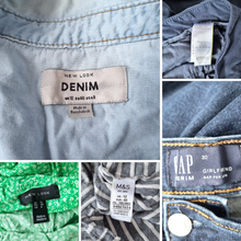 Load image into Gallery viewer, Bundle Clothes UK 12 XS 5 Pieces Ladies M&S Gap Jeans Shorts Casual Job Lot